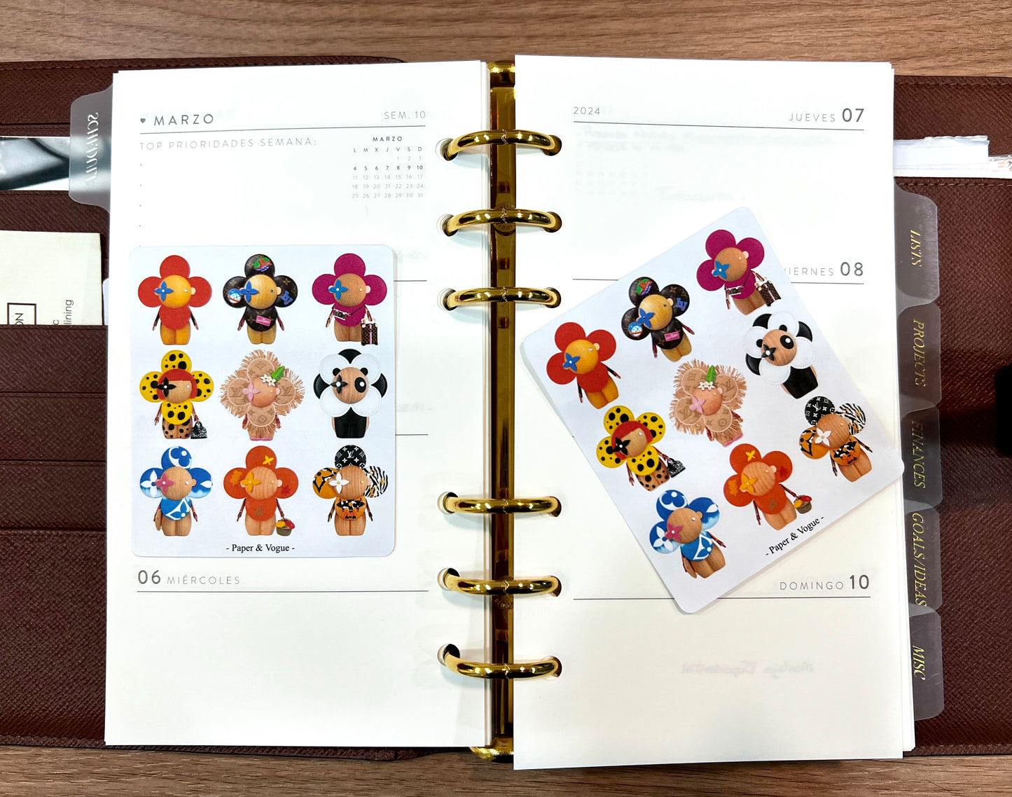 Les Viviennes Set of 18 fashion stickers for your planner / agenda