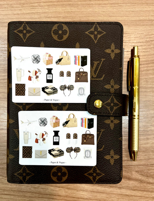 The Essentials Set of 32 fashion stickers for your planner / agenda